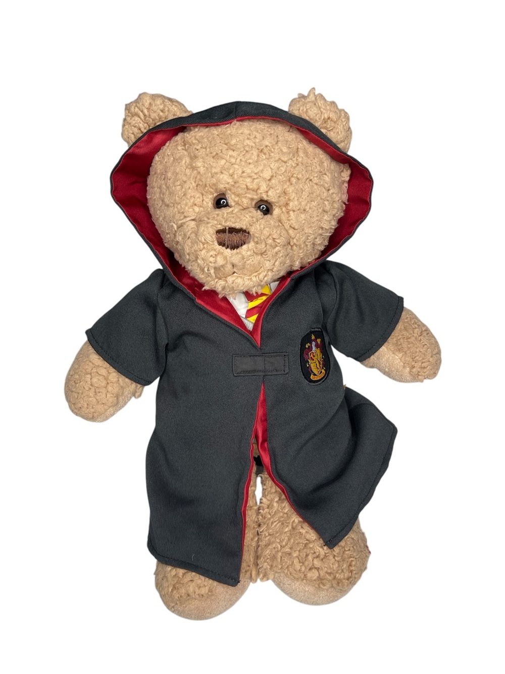 Build-A-Bear Tan Teddy Harry Potter in Black and Red Gryffindor Wizard Robe